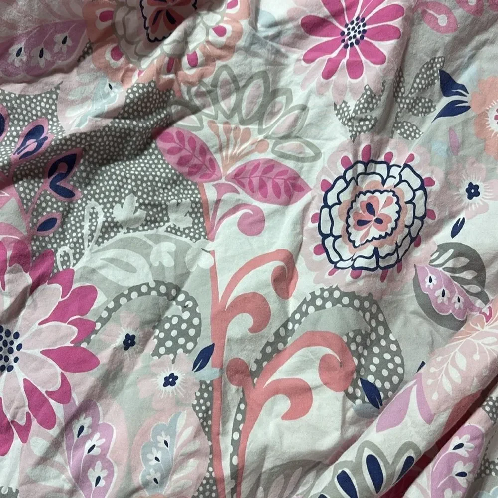 Pottery barn kids baby crib sheet colorful floral abstract 10% organic cotton